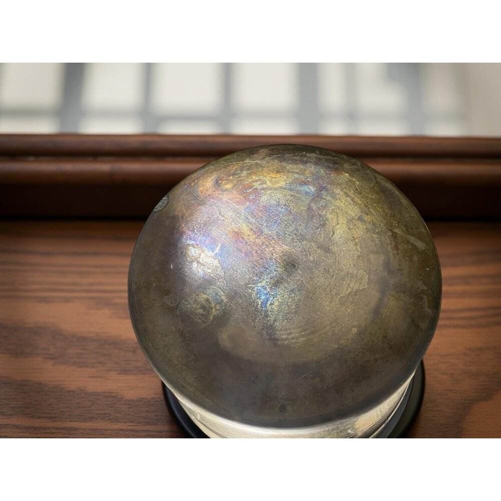 Brass Bucket with Delft-Style Handle – French Country Farmhouse Decor - Picture 7 of 7